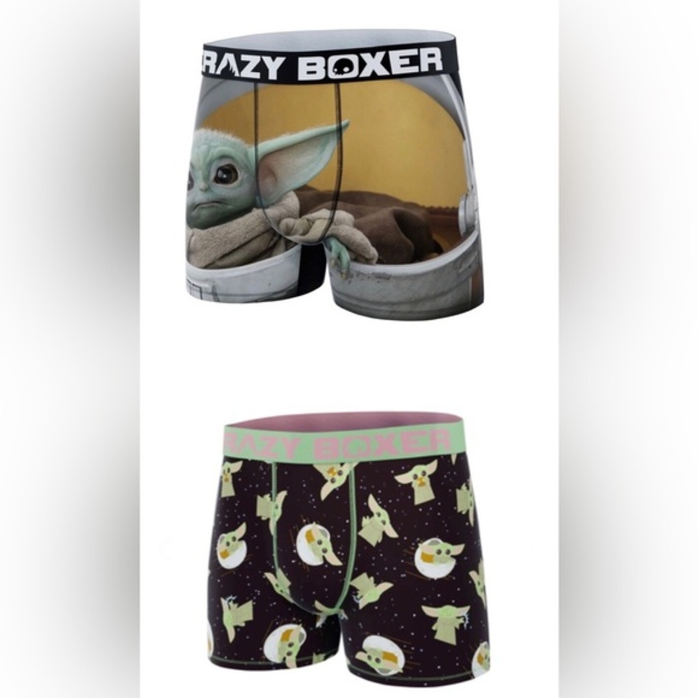 CRAZYBOXER The Mandalorian Baby Yoda Face‎ men’s Boxer Briefs 2pk size large new